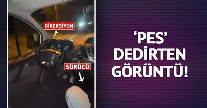 Pes dedirten görüntü: Direksiyonun başından kalkıp sağ koltuğa geçti! Yetmedi, o anları bir de sosyal medyada paylaştı