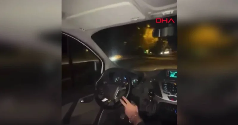 Trafikte tehlikeli hareket: Aracını yan koltuktan kullandı