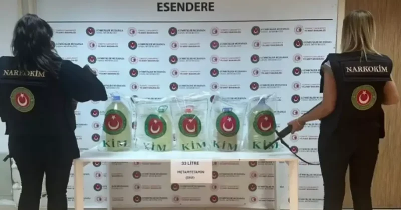 Hakkari de tırın yakıt deposuna 33 litre sıvı metamfetamin ele geçirildi