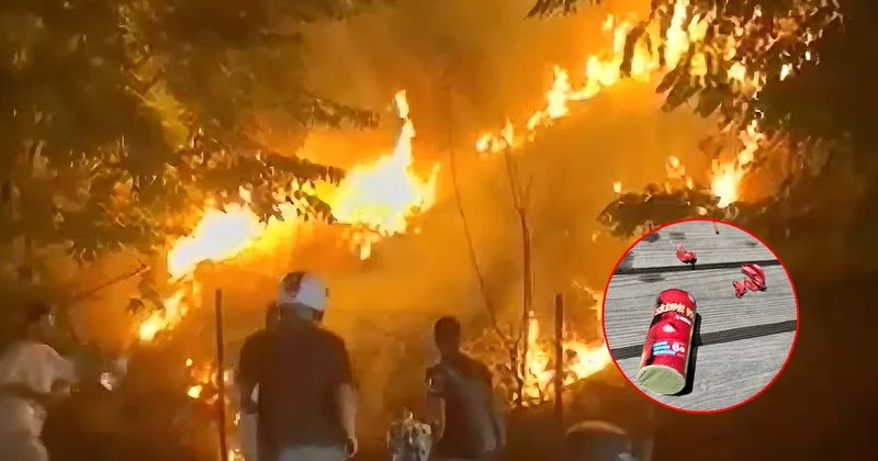 Gençlerin meşaleli kutlaması ortalığı küle çevirdi Sözcü Gazetesi