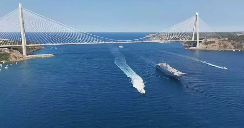 TCG Anadolu nun, Mavi Vatan Boğaz Geçişi başladı