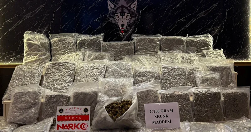 Edirne de 26 kilo 200 gram sentetik uyuşturucu ele geçirildi