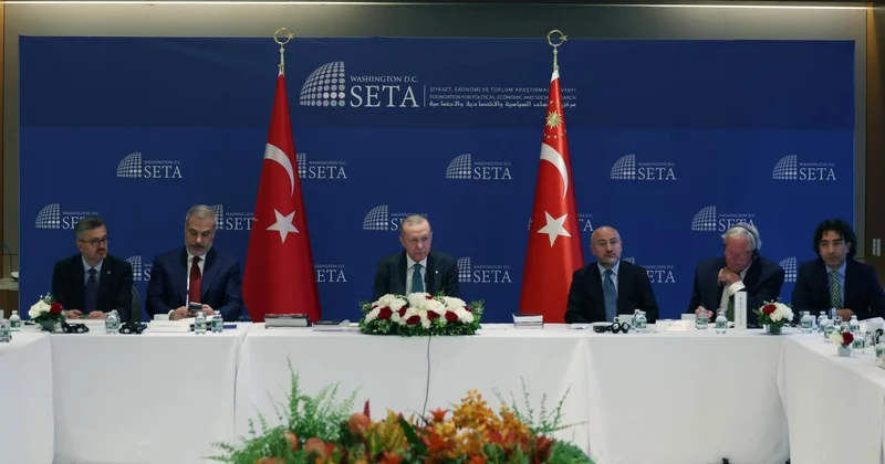 Cumhurbaşkanı Erdoğan ABD li düşünce kuruluşu temsilcileriyle düzenlenen toplantıya katıldı