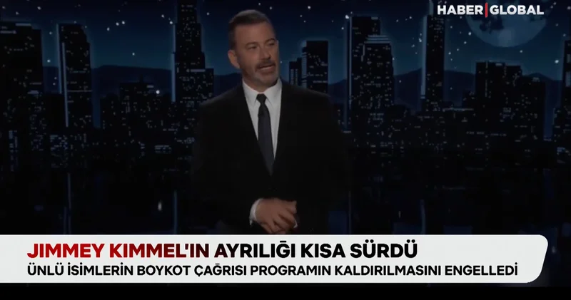 Jimmy Kimmel ın ayrılığı kısa sürdü: Ünlü isimlerin boykot çağrısı programın kaldırılmasını engelledi
