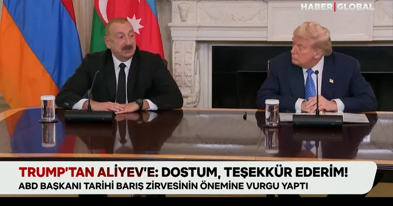Aliyev ve Trump tan samimi sohbet: Dostum sana teşekkür etmek istiyorum