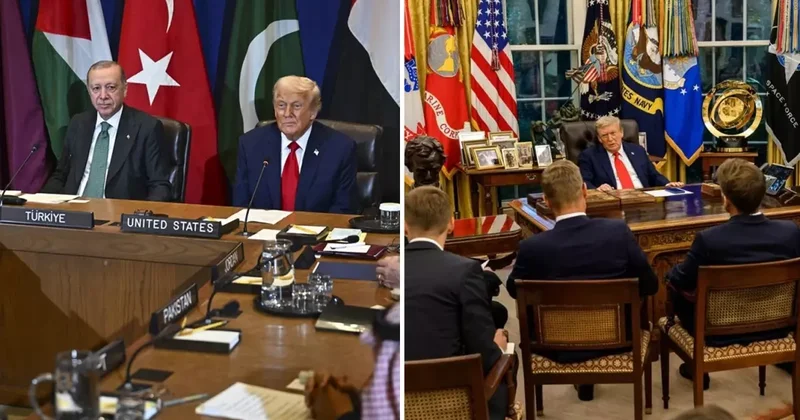 Cumhurbaşkanı Erdoğan ı da yayına alan Trump, seçtiği tarafı masada gösterdi