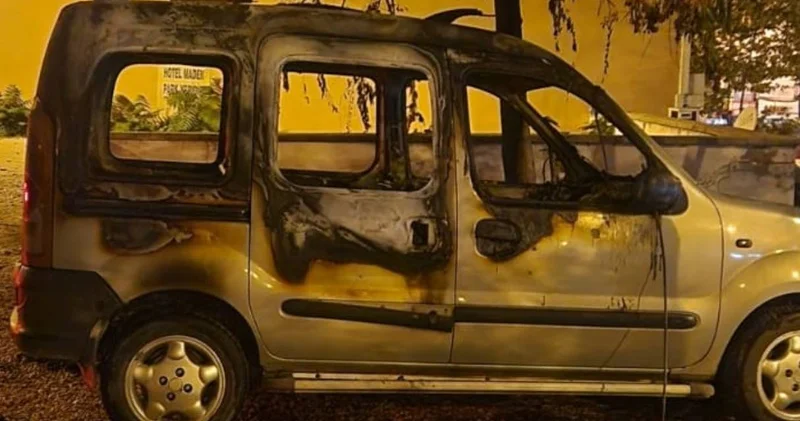 Amasya da otoparkta araç yangını: Art arda patlamalar!