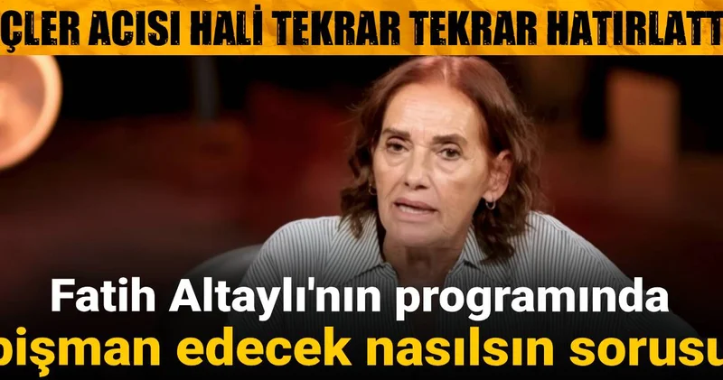 Fatih Altaylı nın programında pişman edecek nasılsın sorusu