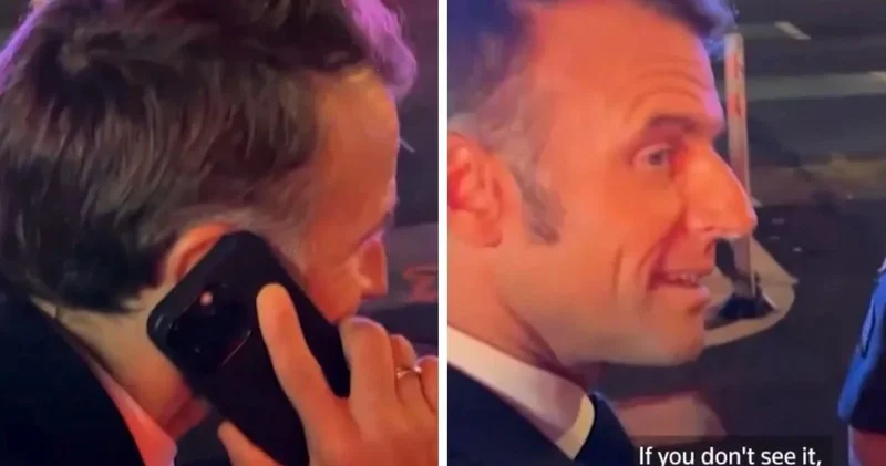 Alo Trump, ben Macron. Polis yolumu kesti!