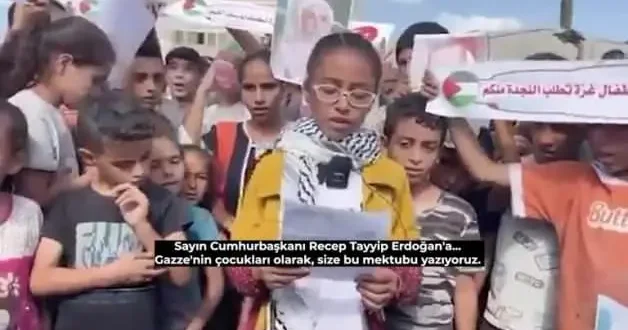 Gazzeli çocuklar Cumhurbaşkanı Erdoğan a seslendi! Umudumuz siz de...