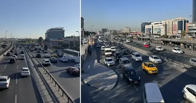 İstanbul da sabah saatlerinde trafik yoğunluğu yaşanıyor İstanbul Haberleri