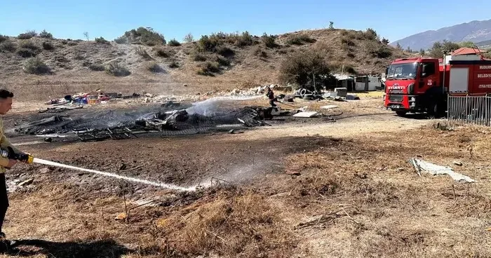 Hurdalar alev aldı