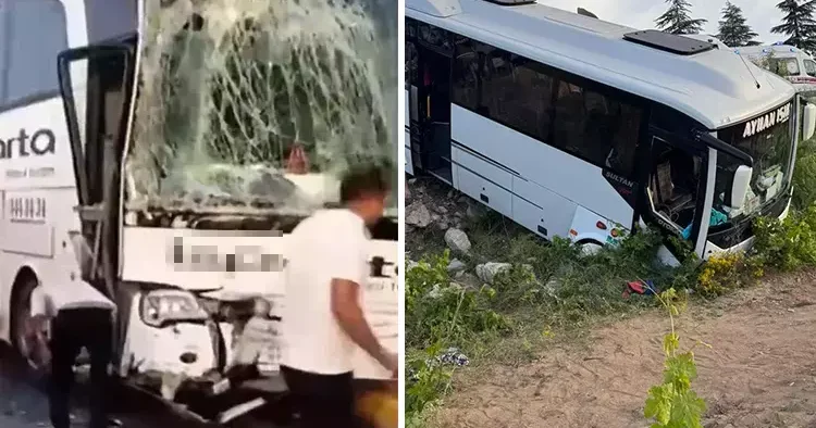 İki otobüs çarpıştı: 1 i ağır 27 kişi yaralandı