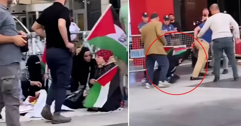 İsrail protestosuna polis müdahalesi! Görüntüler Emniyet i harekete geçirdi
