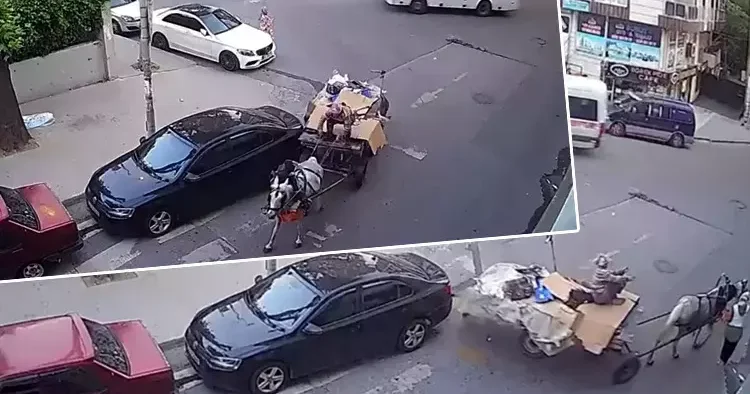 Yer Esenyurt! At arabası ile otomobile çarpıp kaçtı