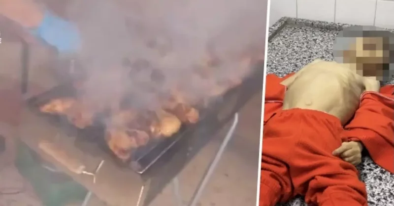 Gazze ye kıtlık yaşatan İsrail askerleri enkazın ortasında mangal yaptı!