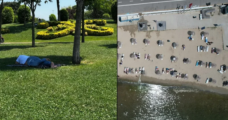 AKOM uyarmıştı! İstanbul da sıcak hava bunalttı: Kimi denize girdi, kimi gölgede serinledi