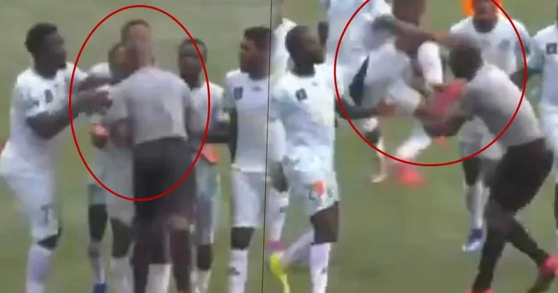 Yeşil sahada akıl almaz olay! Hakem, kaptana kafa attı Sözcü Gazetesi