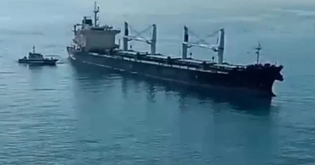 Tekirdağ da kuru yük gemisi karaya oturdu VİDEO İZLE