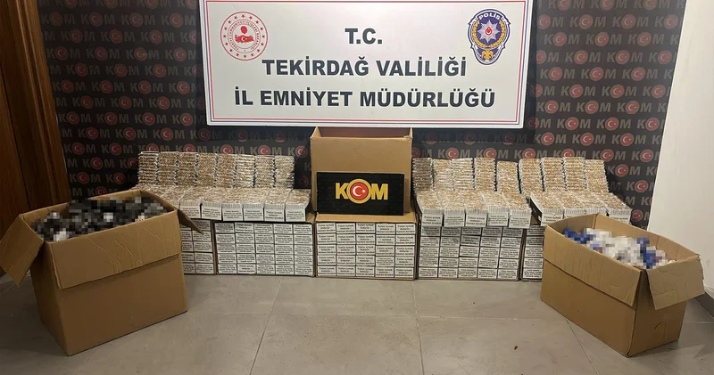 Tekirdağ’da 3 ilçede kaçak tütün ve makaron operasyonu
