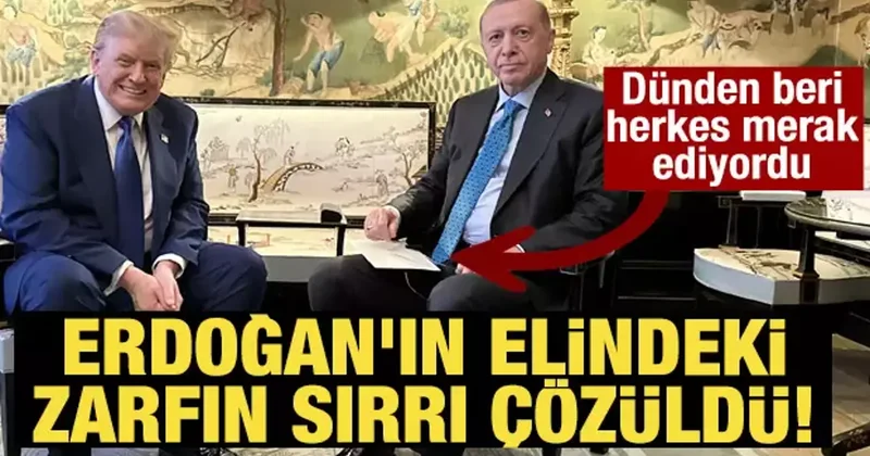 Cumhurbaşkanı Erdoğan ın elindeki zarfın sırrı çözüldü! İşte içindekiler...