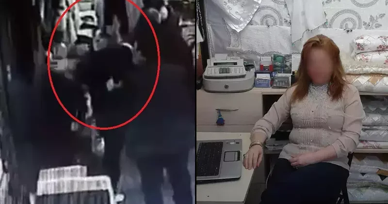 Köylü pazarında kadın esnafın bel kıran müşteri kavgası kamerada