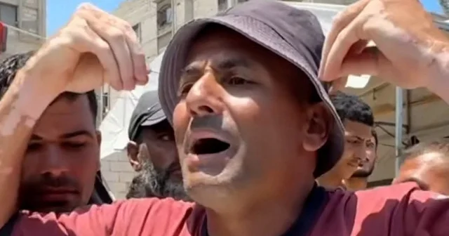 Gazzeli adamın feryadı yürekleri dağladı: Eğer İslam yer yüzünde mevcutsa... VİDEO İZLE