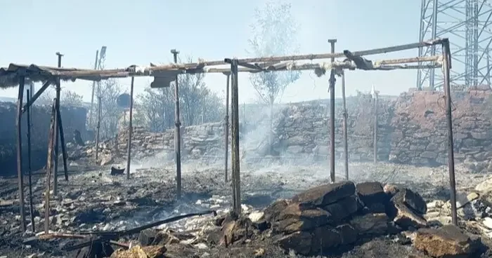 Edirne de tarla yangını evlere sıçradı: 3 ev küle döndü