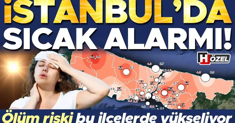 İstanbul’da sıcak alarmı: Ölüm riski bu ilçelerde yükseliyor! Yaz haritası korkuttu