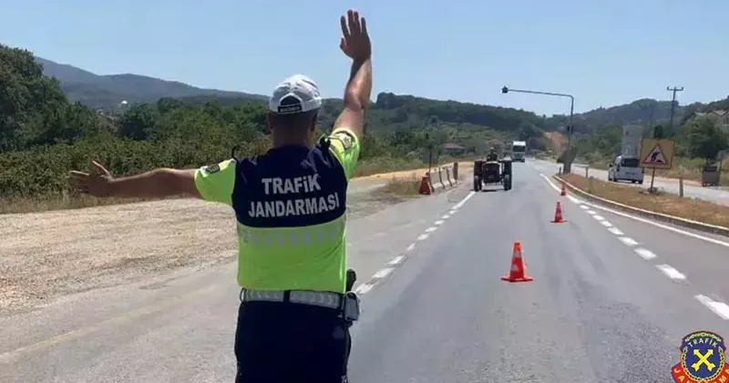 Sakarya da jandarma denetimi; hayat kurtaran rops demiri olmayana ceza