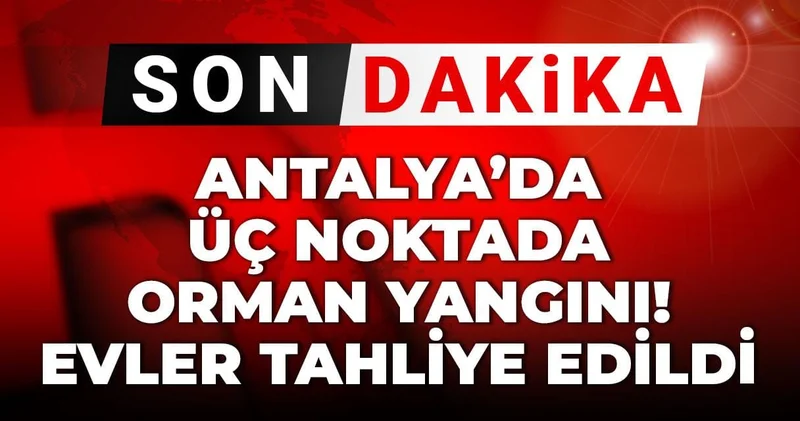 Son Dakika Antalya da 3 noktada orman yangını