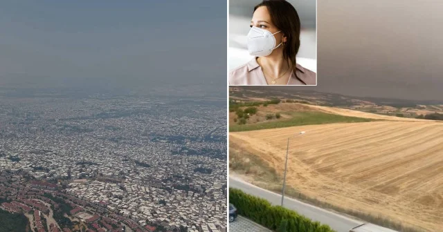 Orman yangınının dumanı kente ulaştı her yeri kül kapladı: Ciğerlere inebilir maske takılmalı Aktüel Haberleri