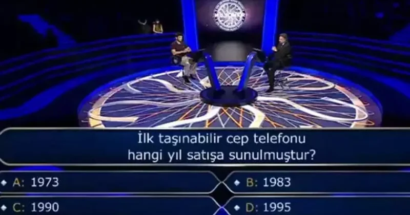 İlk taşınabilir cep telefonu hangi yıl satışa sunulmuştur? Milyoner de dikkat çeken soru