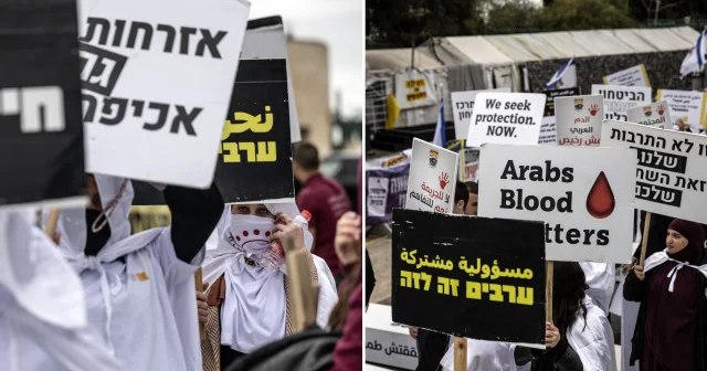 İsrail vatandaşı Filistinliler İsrail in Gazze de aç bırakma politikasını protesto etti Ortadoğu Haberleri