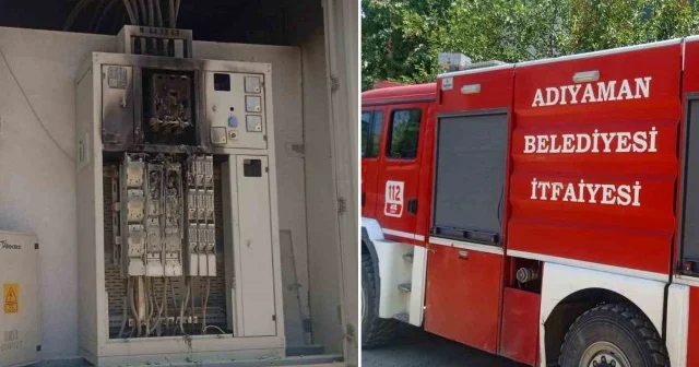 Adıyaman da hava sıcaklığı trafonun kendiliğinden yanmasına sebep oldu Adıyaman Haberleri