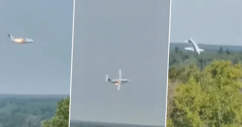 Rusya da düşen yolcu uçağının yeni görüntüleri ortaya çıktı! Dikkat çeken detay... Sözcü Gazetesi