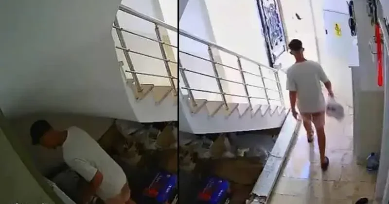 Gaziosmanpaşa da beğendiği ayakkabıları poşete koyup kaçtı