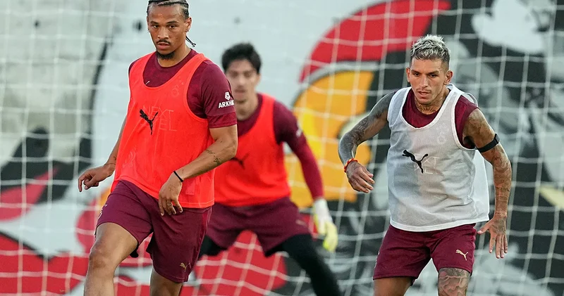 Leroy Sane, Galatasaray daki ilk antrenmanına çıktı