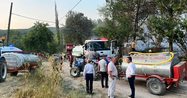 Mudurnu da atıl kümeste çıkan yangın ormana sıçradı; alevler büyümeden söndürüldü Bolu Haberleri