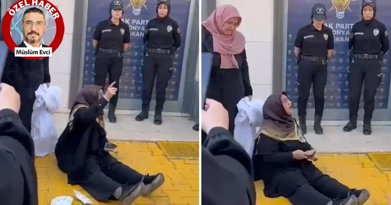 AKP binası önünde ağlayan kadın: Terörist miyim? Sözcü Gazetesi