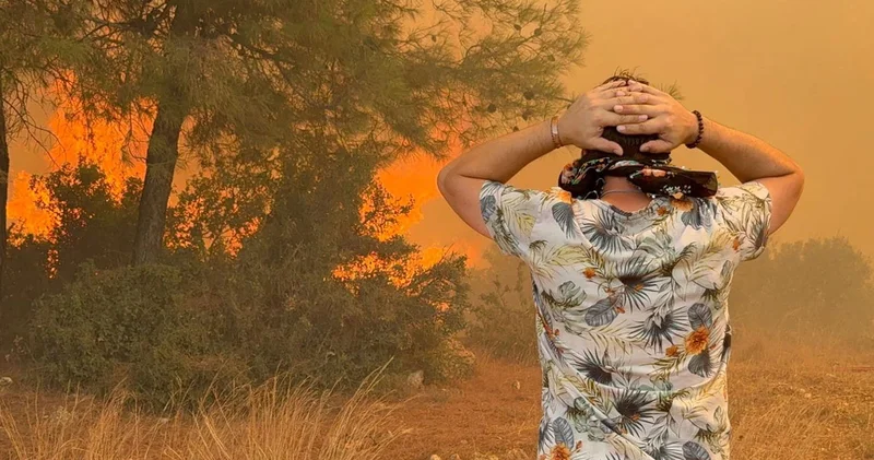 Antalya da bir orman yangını daha