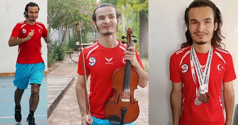 Görme engelli Ragıp Ali hem spor hem müzik kariyerinde kalıcılığı hedefliyor