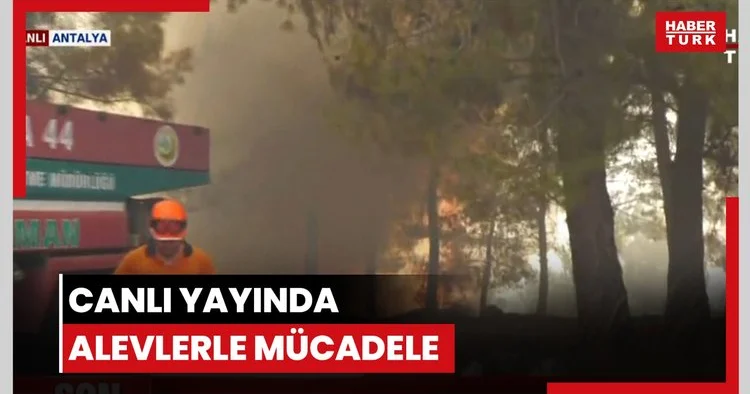 Canlı yayında alevlerle mücadele