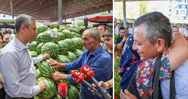Özgür Özel den semt pazarında altın hesabı : AK Parti geldiğinde yedi çeyrek altın alan asgari ücretli, şimdi üç çeyreğe düştüyse pazarda hangi parayı harcayacak?
