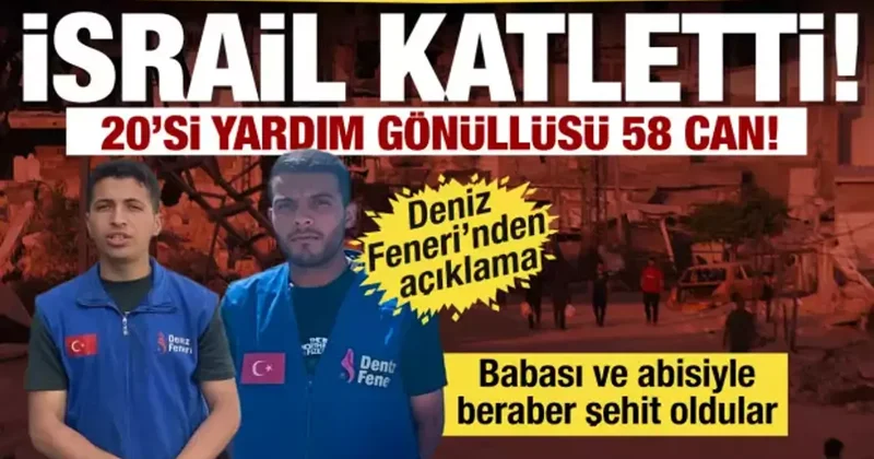 Gazze de son 24 saatte 20 si yardım gönüllüsü olmak üzere 58 Filistinli şehit oldu!
