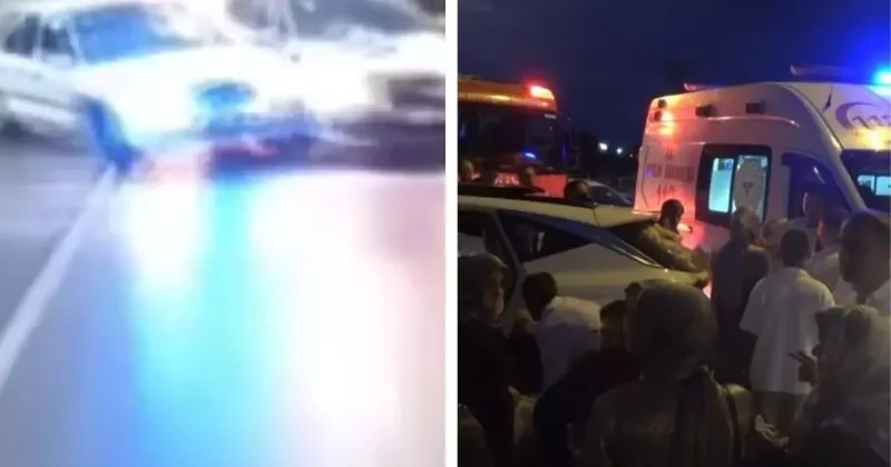 Düğün konvoyunda korkunç kaza! Gelin hastaneye kaldırıldı