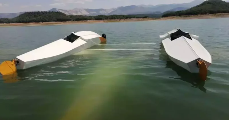 Burdur da barajdan su almak için manevra yapan uçak kalkamayarak düştü