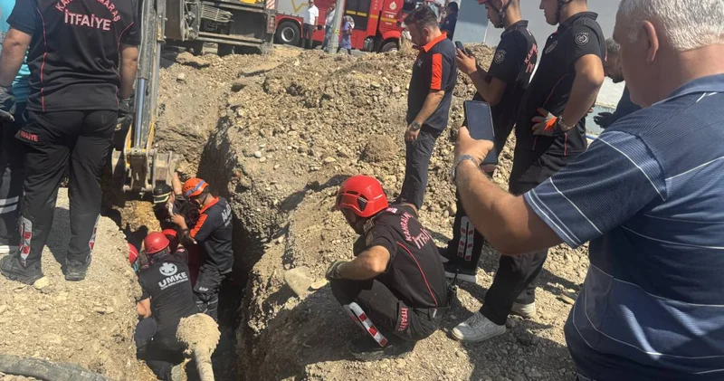 Kahramanmaraş’ta altyapı çalışmasında göçük: Operatör yaralı kurtarıldı