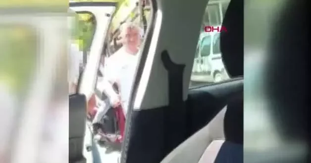 Ankara da trafikteki maganda kameraya böyle yansıdı