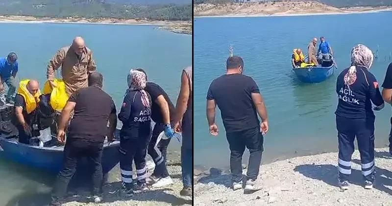 Burdur da eğitim uçağı, yangın tatbikatı sırasında gölden su alırken kaza kırıma uğradı